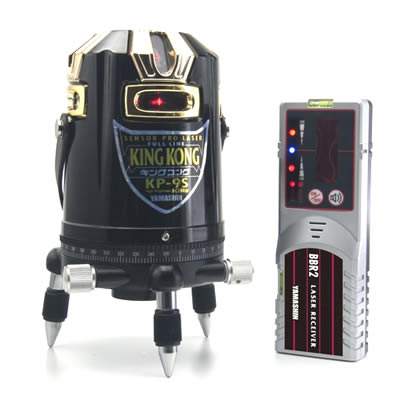 山真 KP-9S-W 高輝度 センサーレーザー墨出し器 山真 KP-9S-W 高輝度 センサーレーザー墨出し器