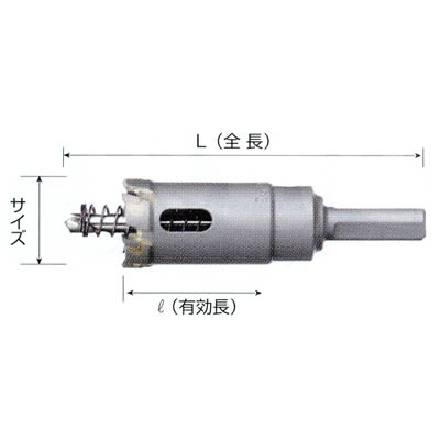 トリプル SHP-210 超硬ロングホルソー(回転用) - 【通販ショップe-道具