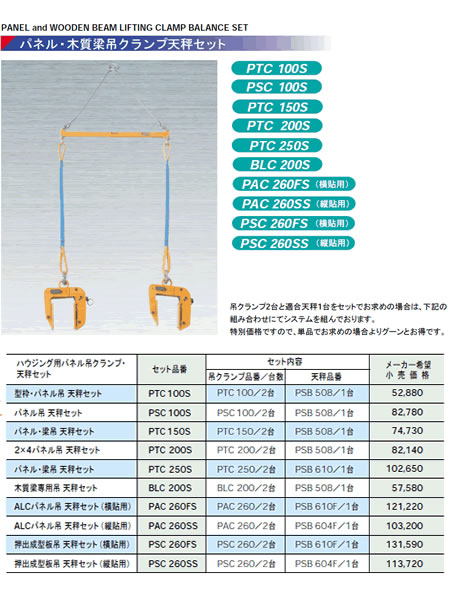スーパーツールPTC100S 型枠・パネル吊 天秤セット 【通販ショップe-道具市場】